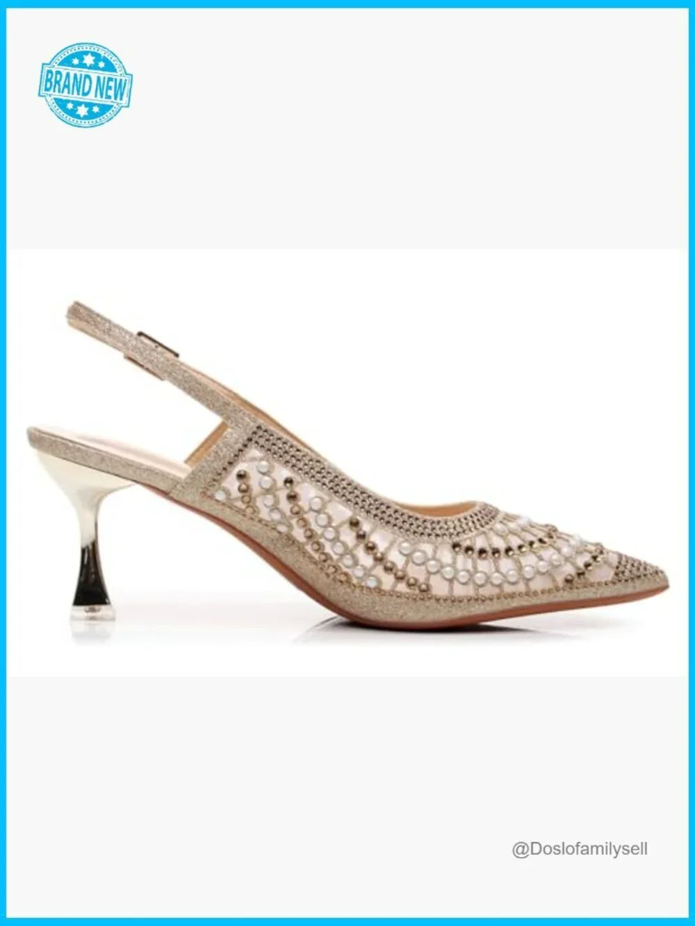 Charming Slingback Pump Heeled Sandals Latex Insole Platform